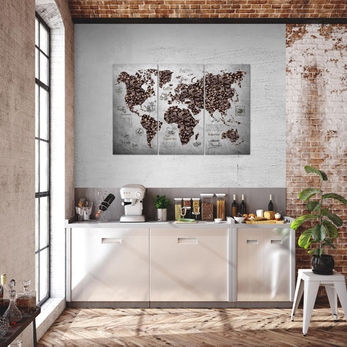 Wandbilder Wohnzimmer XXL Küche Kaffee Moderne Bilder Weltkarte